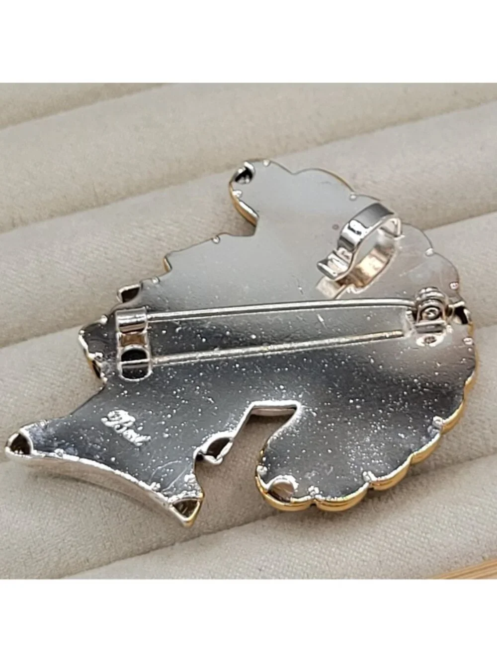 Two Tone Trojan Soldier Brooch Pendant C Clasp By Best Vintage 1990s
